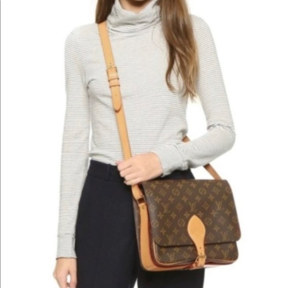 Louis Vuitton Vintage Monogram Canvas Cartouchiere GM Shoulder Crossbody Bag